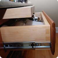 Maple dovetail drawer detail
