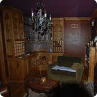 Reclaimed oak wine room